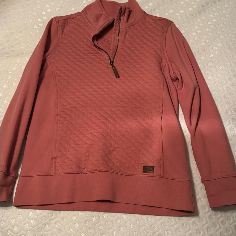 L.L. Bean Women's Quilted Sweatshirt in Pink